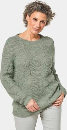 GOLDNER Strickpullover Pullover in Rippenoptik und Ajourdetails