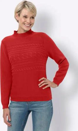 Sieh an! Strickpullover Stehkragenpullover