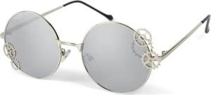 styleBREAKER Sonnenbrille Runde Sonnenbrille mit Zahnrad Applikation (1-St) Gradient