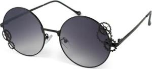 styleBREAKER Sonnenbrille Runde Sonnenbrille mit Zahnrad Applikation (1-St) Gradient