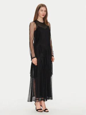 TWINSET Sommerkleid 251TP2510 Schwarz Regular Fit