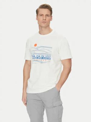 Napapijri T-Shirt S-Buti NP0A4INM Weiß Regular Fit