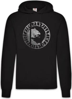 Urban Backwoods Hoodie Geri And Freki Herren Hoodie Odhins Wölfe Odin Wolves Paganism Thor (1-tlg) SNewpaganism Heidentum Thor Wikinger