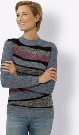 Sieh an! Strickpullover Bouclé-Pullover