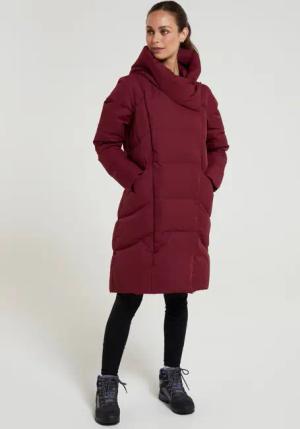 Cosy Wrap II Damen-Daunenjacke - Burgunderrot