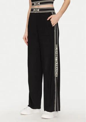 Elisabetta Franchi Jogginghose KP-65S-51E2 Schwarz Regular Fit