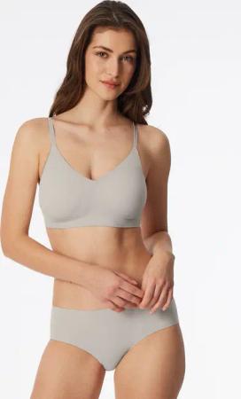 Bustier Mikrofaser herausnehmbare Pads grau-jaspe - Invisible Soft 38