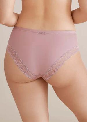 Taillenslip mit Spitzeneinsatz - altrosé - Gr. 46 von Goldner Fashion