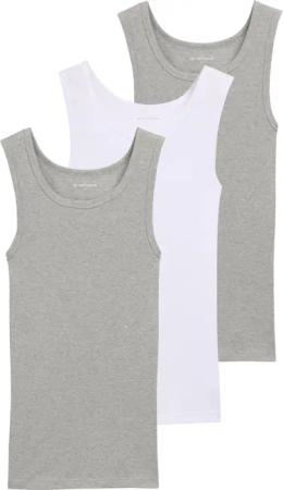 TOM TAILOR Herren Tanktops mit Rippstruktur aus Baumwolle im 4er-Pack, grau, Uni, Gr. XL/7