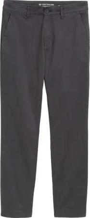 TOM TAILOR Herren Regular Fit Chino Hose, schwarz, Uni, Gr. 32/32