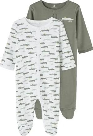 Name It Schlafoverall NBMNIGHTSUIT 2P W/F AGAVE CROCODILE