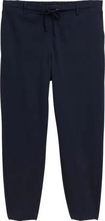 TOM TAILOR Damen Plus Size - Loose Fit Hose, blau, Uni, Gr. 54
