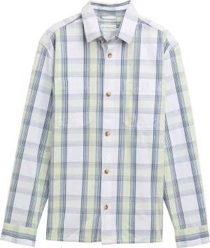 TOM TAILOR Herren Overshirt mit Karomuster, blau, Kariert, Gr. L
