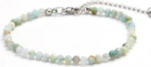 Kim Johanson Fußkette Naturstein Perlenfußkette (1-tlg), mit Edelstahlverschluss