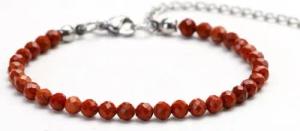 Kim Johanson Fußkette Naturstein Perlenfußkette (1-tlg), mit Edelstahlverschluss