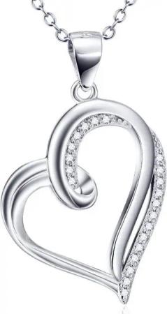 Schmuck-Elfe Kette mit Anhänger Herz Liebe, 925 Silber