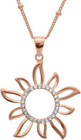 Schmuck-Elfe Kette mit Anhänger Sol Summer Breeze, 925 Silber rosévergoldet