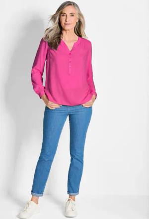 Bluse aus reiner Viskose - pink - Gr. 25 von Goldner Fashion