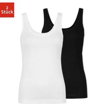 SNOCKS Tanktop Top mit breiten Trägern Damen (2-tlg) aus Bio-Baumwolle, bequem, perfektes Basic für jedes Outfit