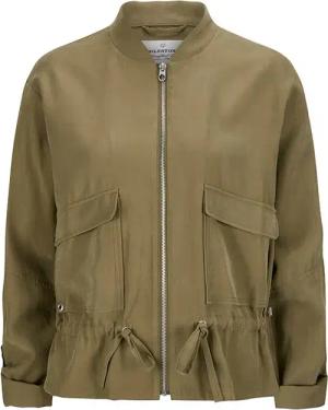 MILESTONE Damen Jacke Elsa grün Mikrofaser unifarben