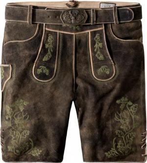 Trachtenlederhose Edgar (sepia raw, Gr. 52) von Stockerpoint Classics für Herren, Lederhosen, 100% Echtleder