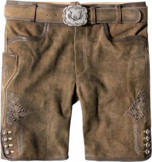Trachtenlederhose Corbi4 (havanna gespeckt, Gr. 56) von Stockerpoint Classics für Herren, Lederhosen, 100% Echtleder
