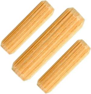 Prima-Online Holzdübel Riffeldübel Holzdübel Holzstifte Buche Ø12x [40, 45, 50, 60]mm 1kg