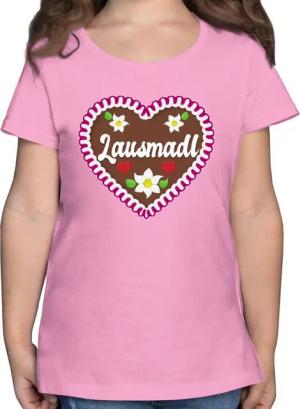 Shirtracer T-Shirt Lausmadl Lebkuchenherz Mode für Oktoberfest Kinder Outfit