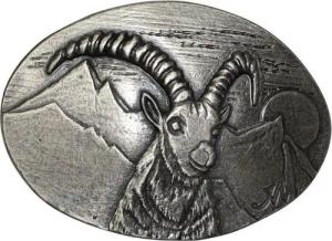 BELTINGER Gürtelschnalle Steinbock 4,0 cm - Buckle Gürtelschließe 40mm - für Jagd-Outfit - Gürt (1-St)