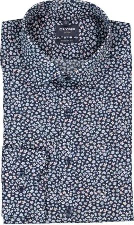 OLYMP Herren Hemd blau gestreift