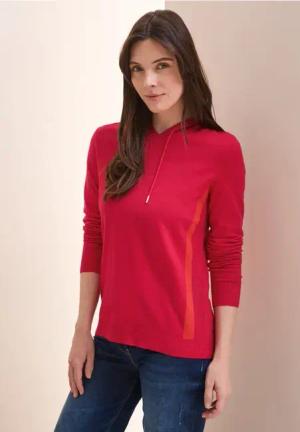 Cecil Damen Kuscheliger Hoodie in Rot, Gr: M
