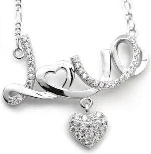 Schmuck-Elfe Collier Love mit Herzchen, 925 Sterling Silber