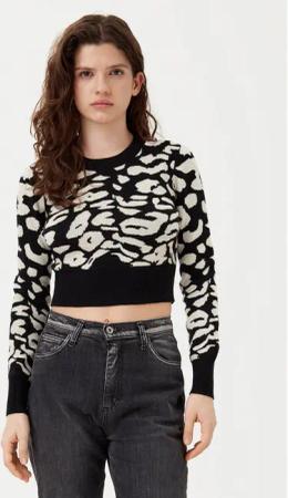 ONLY Pullover Lima 15339828 Schwarz Cropped Fit