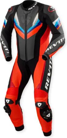 REV'IT! Quantum 3 Lederkombi 1-tlg. neonrot/schwarz 50 Herren