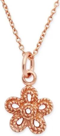 Unique Silberkette Rose vergoldete Unique Silberkette mit Blumenanhänger SN0188