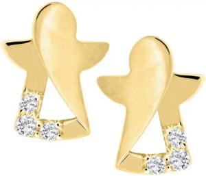 My Gold Paar Ohrstecker Kinder Ohrringe Gold 750 Engel Schutzengel - Modern Angel (inkl. Schmuckbox, 4-tlg., Set), Geschenke