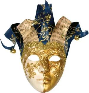 Maskworld Verkleidungsmaske Jolly Colla oro bianco