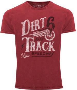 Neverless Print-Shirt Cooles Angesagtes Herren T-Shirt Vintage Shirt Dirt Track Racing mit Print