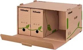 10 Esselte Archivcontainer ECO braun 43,9 x 34,0 x 25,9 cm