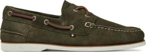 Tommy Hilfiger Halbschuhe Th Boat Shoe Core Suede FM0FM05387 Grün