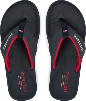 Tommy Hilfiger Zehentrenner Padded Comfort Hilfiger B Sandal FM0FM05440 Dunkelblau