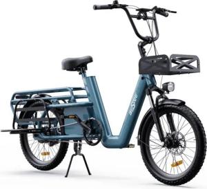 Vankel E-Bike Cargo OT 01 Cargo 250W Motor, 48V Akku, Geländereifen 20x2.6 Easy Glide, Kettenschaltung, Heckmotor, 816 Wh, (mit Schutzbleche, mit Akku Ladegerät), elektrischen Bremshebel mit Scheibenbremesen, 20° Steigfähigkeit