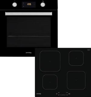 Privileg Backofen-Set BAKO Turn&Cook 470 BLACK, mit 2-fach-Teleskopauszug, Pyrolyse-Selbstreinigung
