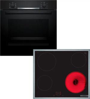 BOSCH Backofen-Set HBD230CR63, mit Teleskopauszug nachrüstbar, 3D Heißluft
