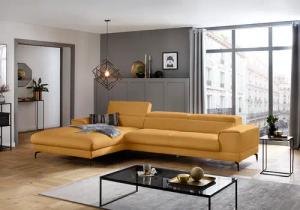 W.SCHILLIG Ecksofa "piedroo, Designsofa mit tollem Sitzkomfort, bequem, L-Form", Kopfteilverstellung, wahlweise mit Sitztiefenverstellung, Breite 343cm