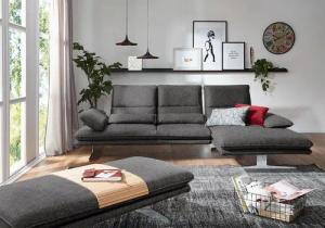 W.SCHILLIG Ecksofa "broadway, Designsofa mit tollem Sitzkomfort, L-Form", Sitztiefenverstellung, Kopfteil- & Seitenteilverstellung, Breite 291cm