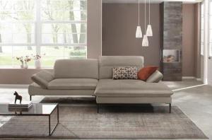 W.SCHILLIG Ecksofa "enjoy&MORE, Designsofa, elegant und bequem, L-Form", Sitztiefenverstellung, Füße schwarz pulverbeschichtet, Breite 294 cm