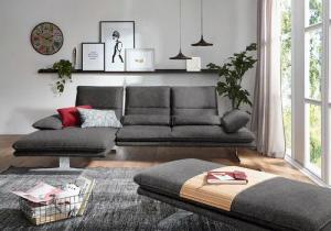 W.SCHILLIG Ecksofa "broadway, Designsofa mit tollem Sitzkomfort, L-Form", Sitztiefenverstellung, Kopfteil- & Seitenteilverstellung, Breite 291cm