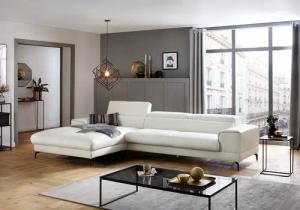 W.SCHILLIG Ecksofa "piedroo, Designsofa mit tollem Sitzkomfort, bequem, L-Form", Kopfteilverstellung, wahlweise mit Sitztiefenverstellung, Breite 343cm