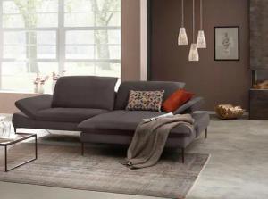 W.SCHILLIG Ecksofa "enjoy&MORE, Designsofa, elegant und bequem, L-Form", Sitztiefenverstellung, Füße bronze pulverbeschichtet, Breite 294 cm